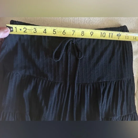 J Valdi Black Bikini Coverup Skirt Pool Beach Cover Sheer Adjustable Tie Sz S - Picture 6 of 8